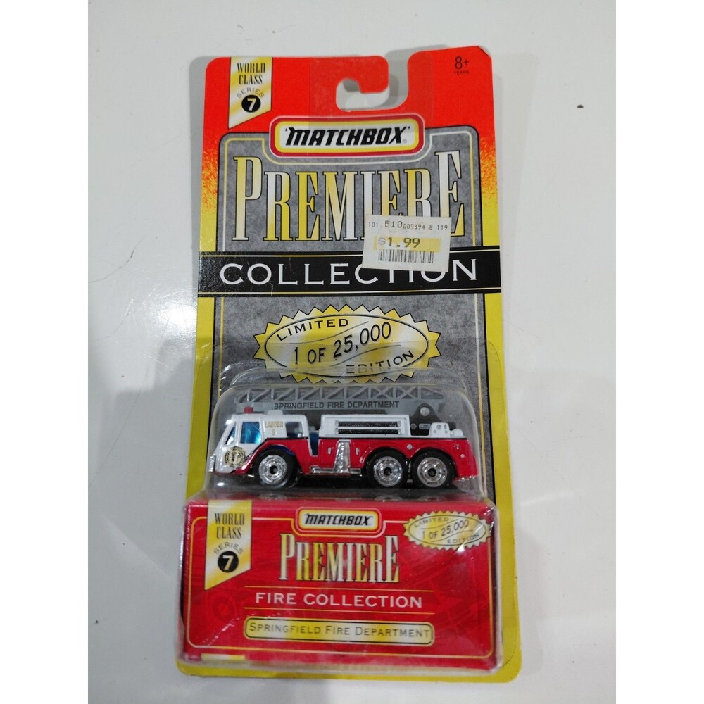 NIB Matchbox Premiere Collection 1:64 DieCast Springfield Fire Dept Ladder Truck